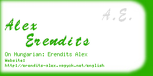 alex erendits business card